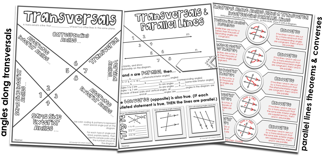 Transversals & Parallel Line Theorems - Transversals And Parallel Lines Math Giraffe Clipart (1409x660), Png Download