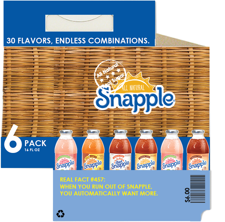Snapple Diet Blend Tea - Plastic Bottle Clipart (760x752), Png Download