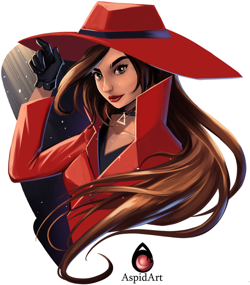 Carmen Sandiego By Aspidart - Carmen Sandiego Png Clipart (814x982), Png Do...