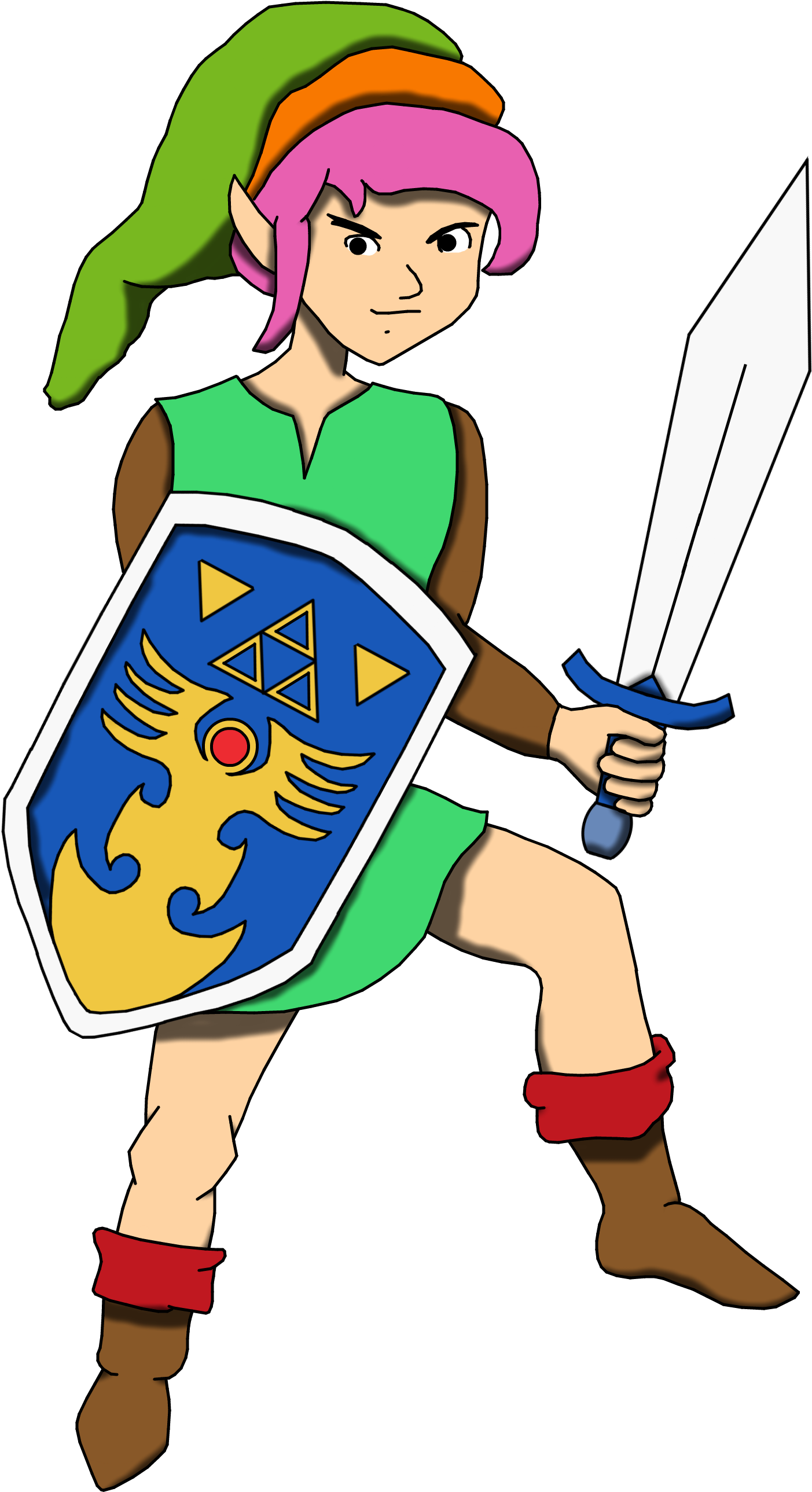 I Draw A Different Link Every Day Until Smash Ultimates - Cartoon Clipart (3000x4000), Png Download