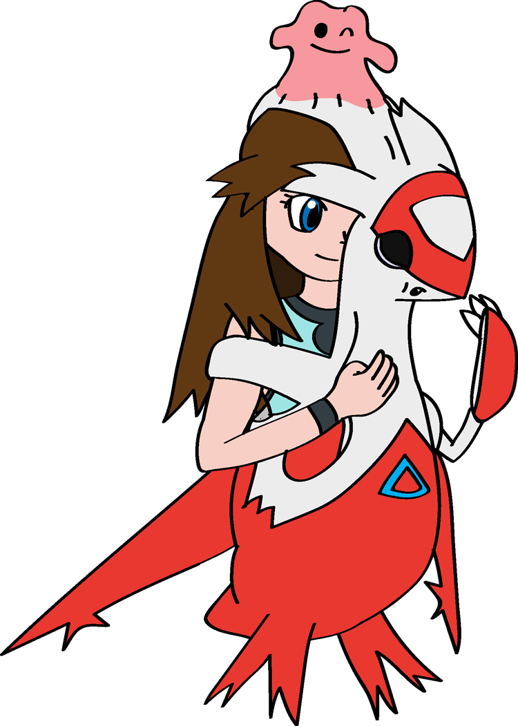 Leaf Into Latias With Sem - Cartoon Clipart (750x1051), Png Download