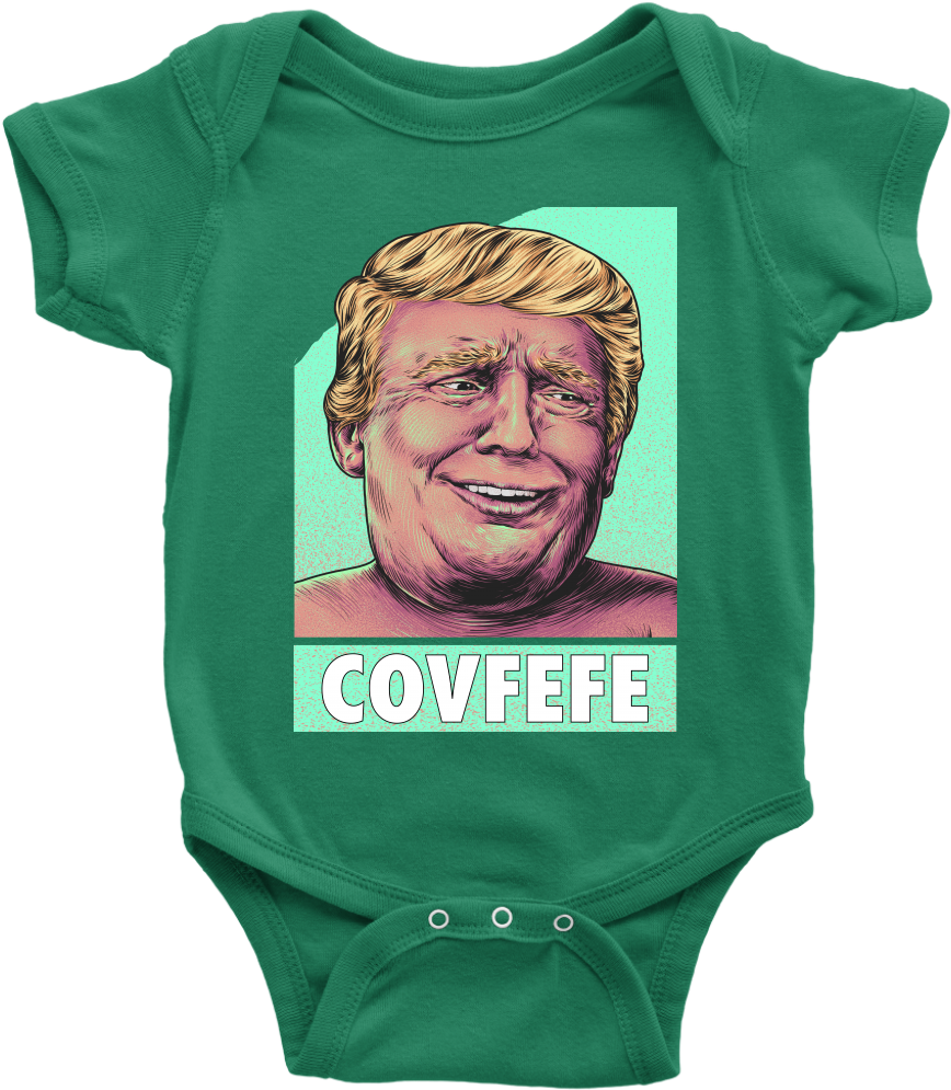 Innocent Trump Covfefe Baby Bodysuit , Png Download - Infant Bodysuit Clipart (868x995), Png Download