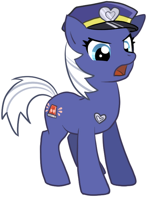 Blue Fuzz, Police, Police Pony, Safe - My Little Pony Officer Clipart (497x669), Png Download