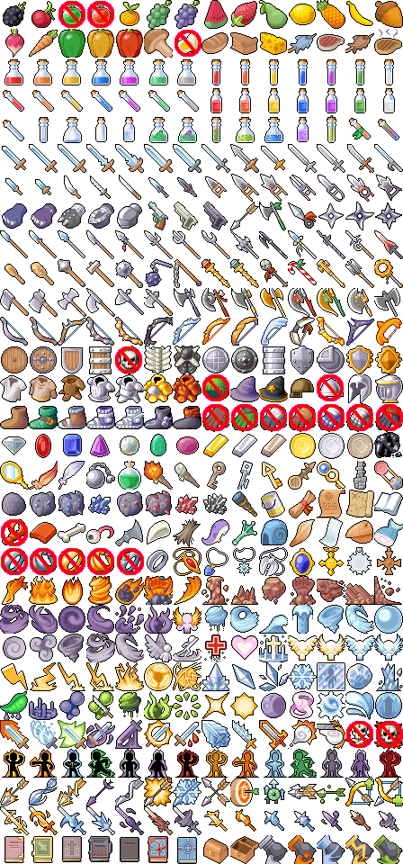 [ Img] - Pixel Art Icons Rpg Clipart (448x960), Png Download