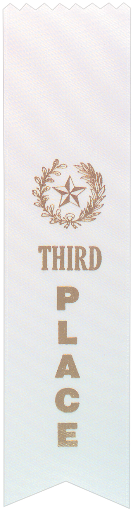 3rd Place White Pinked Top Ribbon - Label Clipart (1800x1800), Png Download