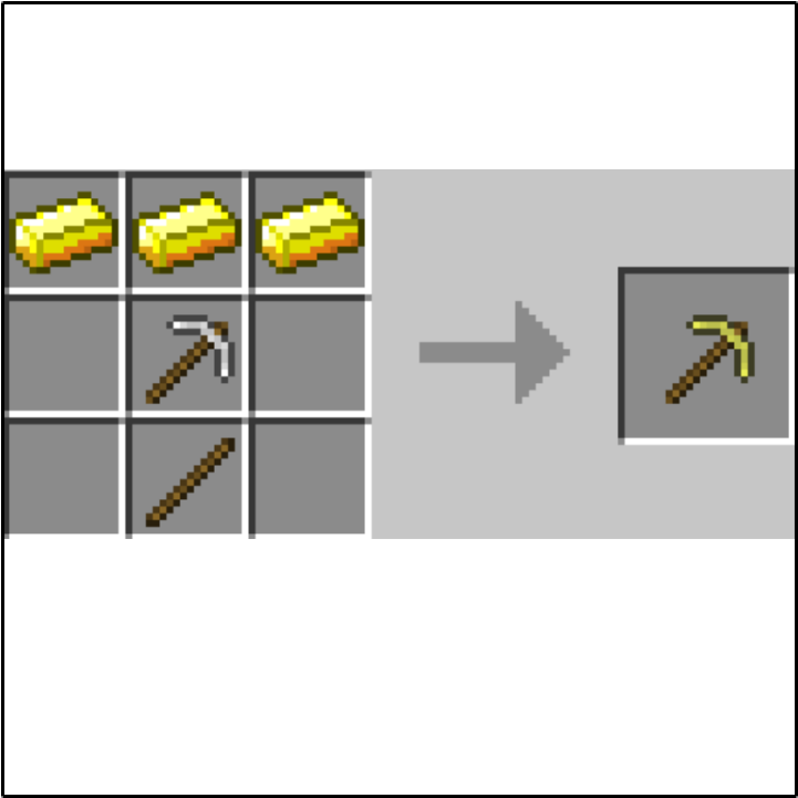 Tomeupgraderecipes - Minecraft Iron Pickaxe Crafting Clipart (721x721), Png Download