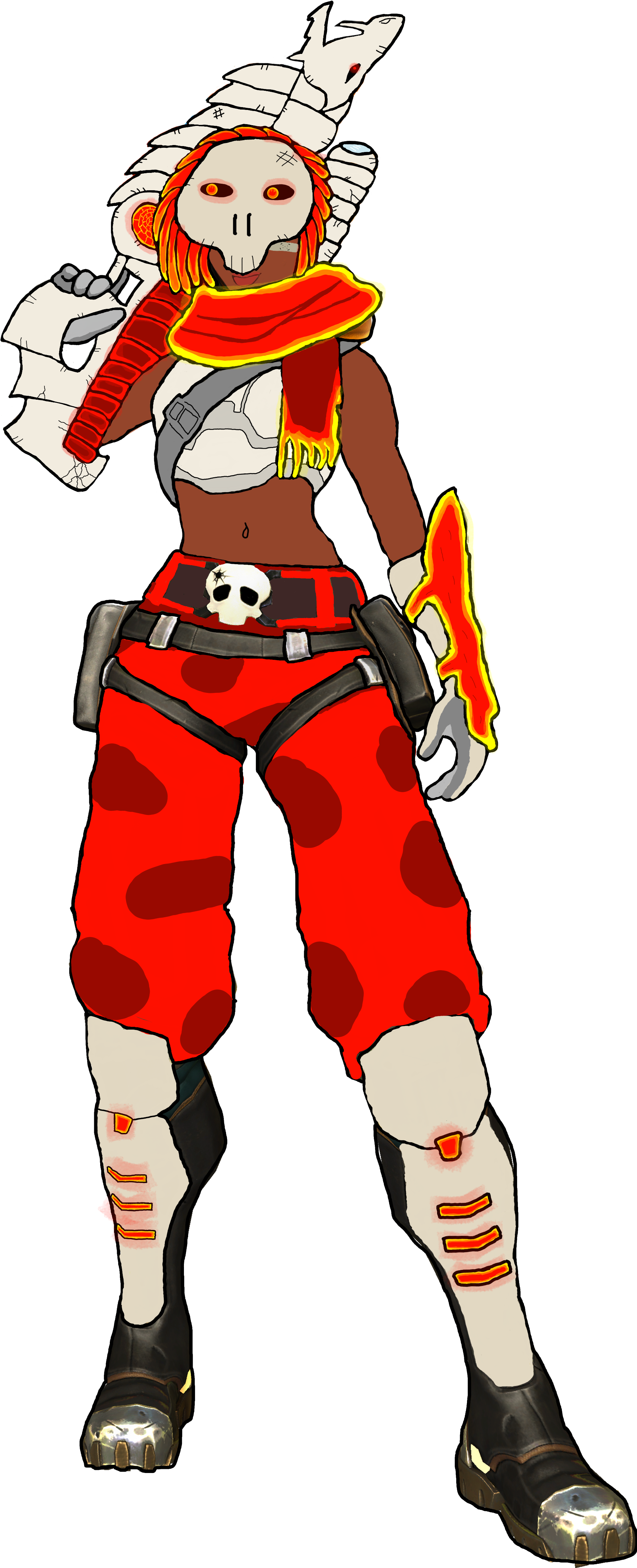 Artnot - Paladins Kinessa Png Clipart (1831x4551), Png Download