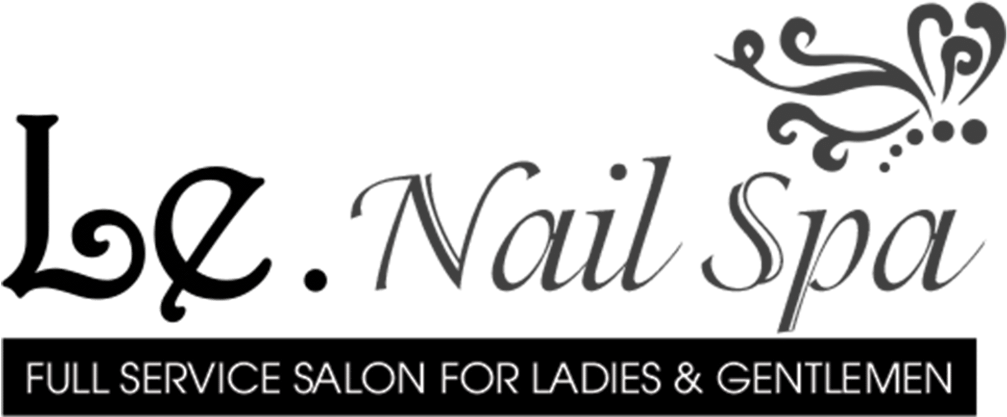Le Nail Spa Slidell - Calligraphy Clipart (2000x843), Png Download