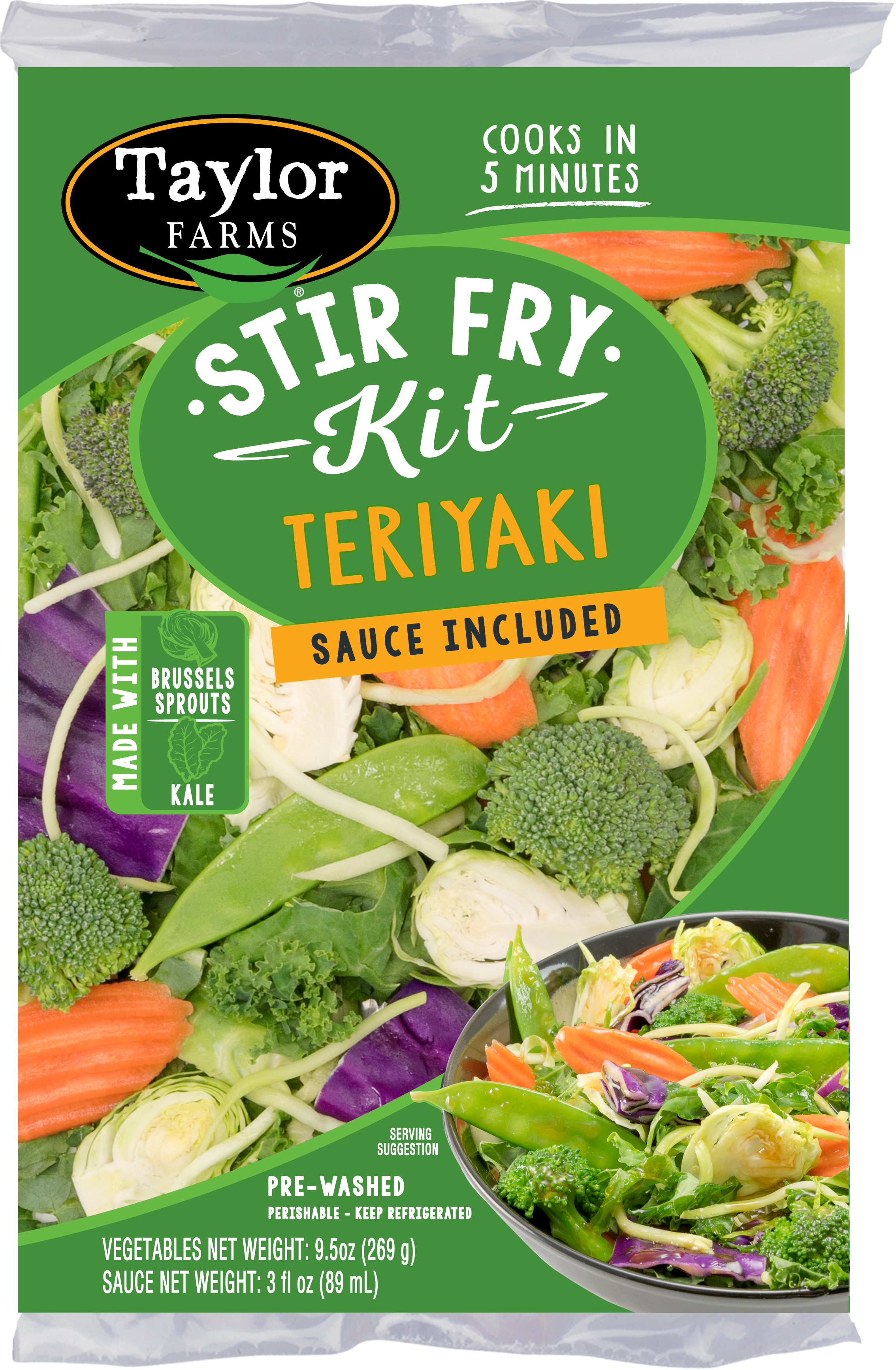 Kale Drawing Brussel Sprout - Taylor Farms Stir Fry Kit Coconut Curry Clipart (2397x3672), Png Download