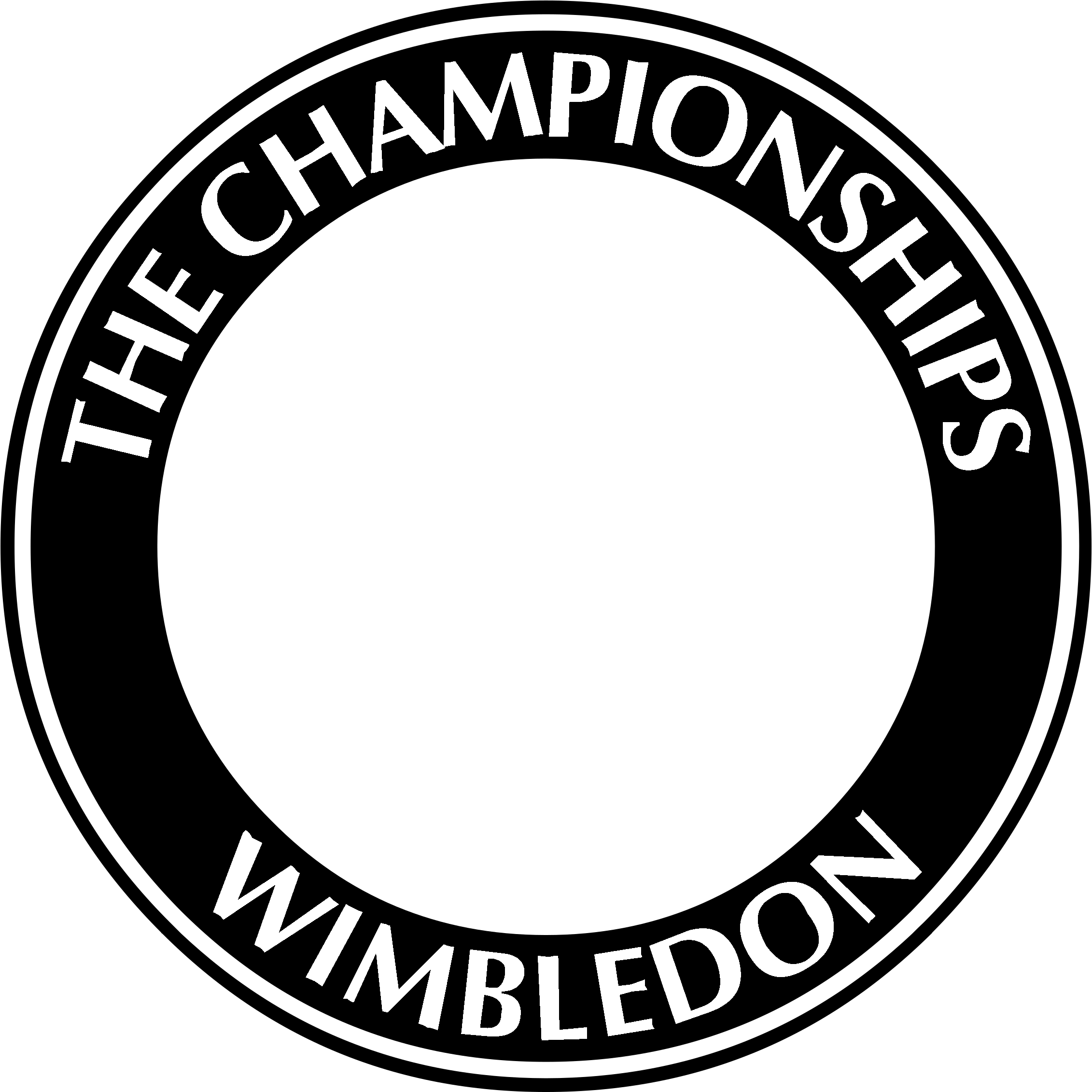 Wimbledon Logo Black And White - Wimbledon Logo Clipart (2400x2400), Png Download