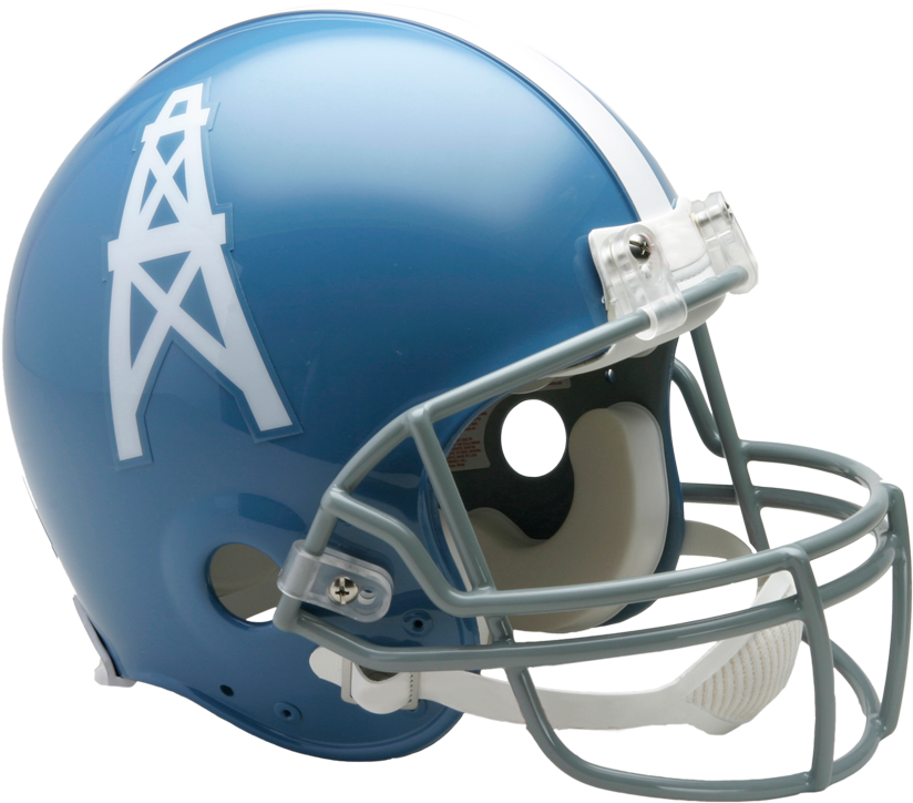 Houston Oilers Vsr4 Authentic Throwback Helmet - Football Helmet Clipart (900x812), Png Download