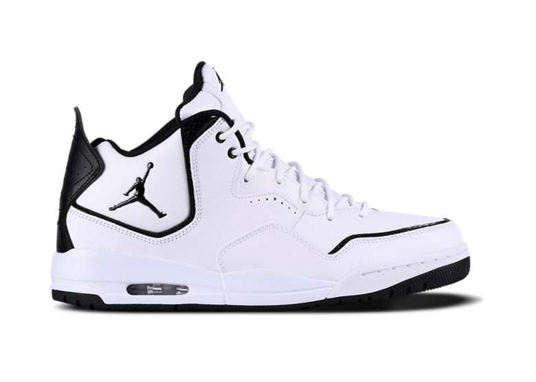 Air Jordan Courtside 23 Gs - Nike Air Jordan Courtside 23 Gs White Black Clipart (780x557), Png Download