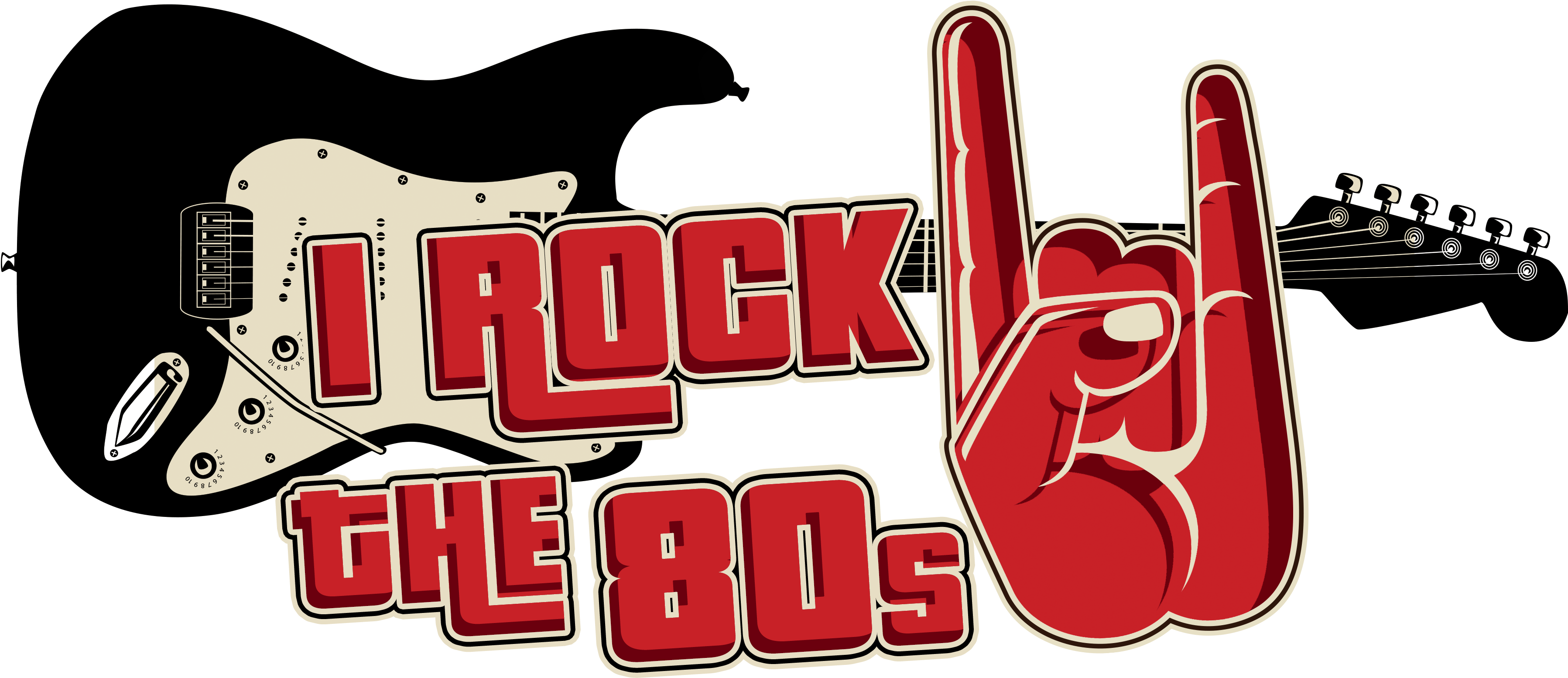 I Rock The 80s Logo - Rock The 80s Clipart (3940x1851), Png Download