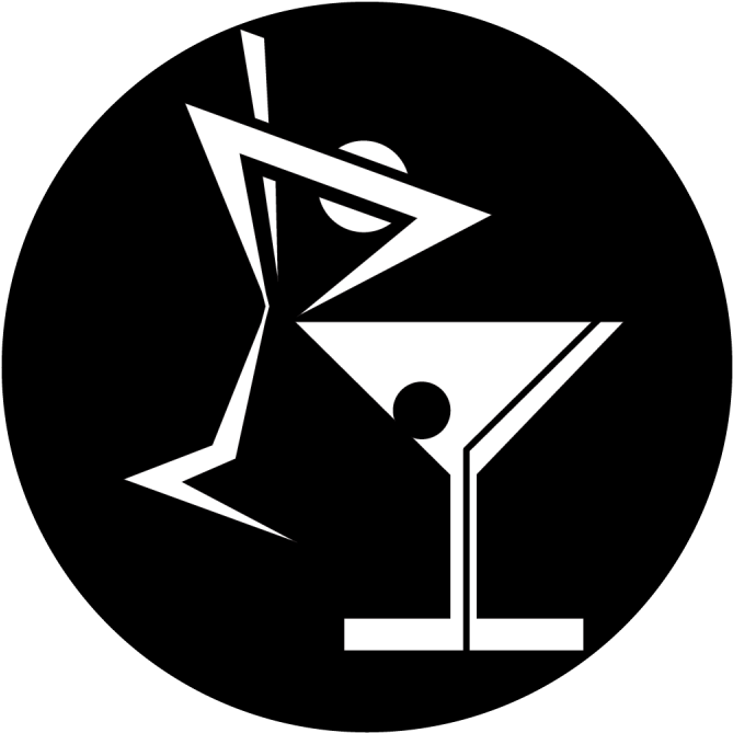 Cartoon Martini Glasses - No 4 Logo Clipart (800x800), Png Download