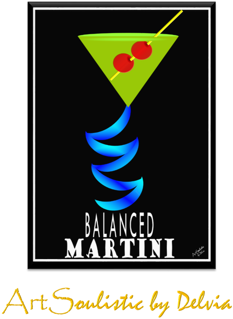 “balanced Martini” - Graphic Design Clipart (497x663), Png Download