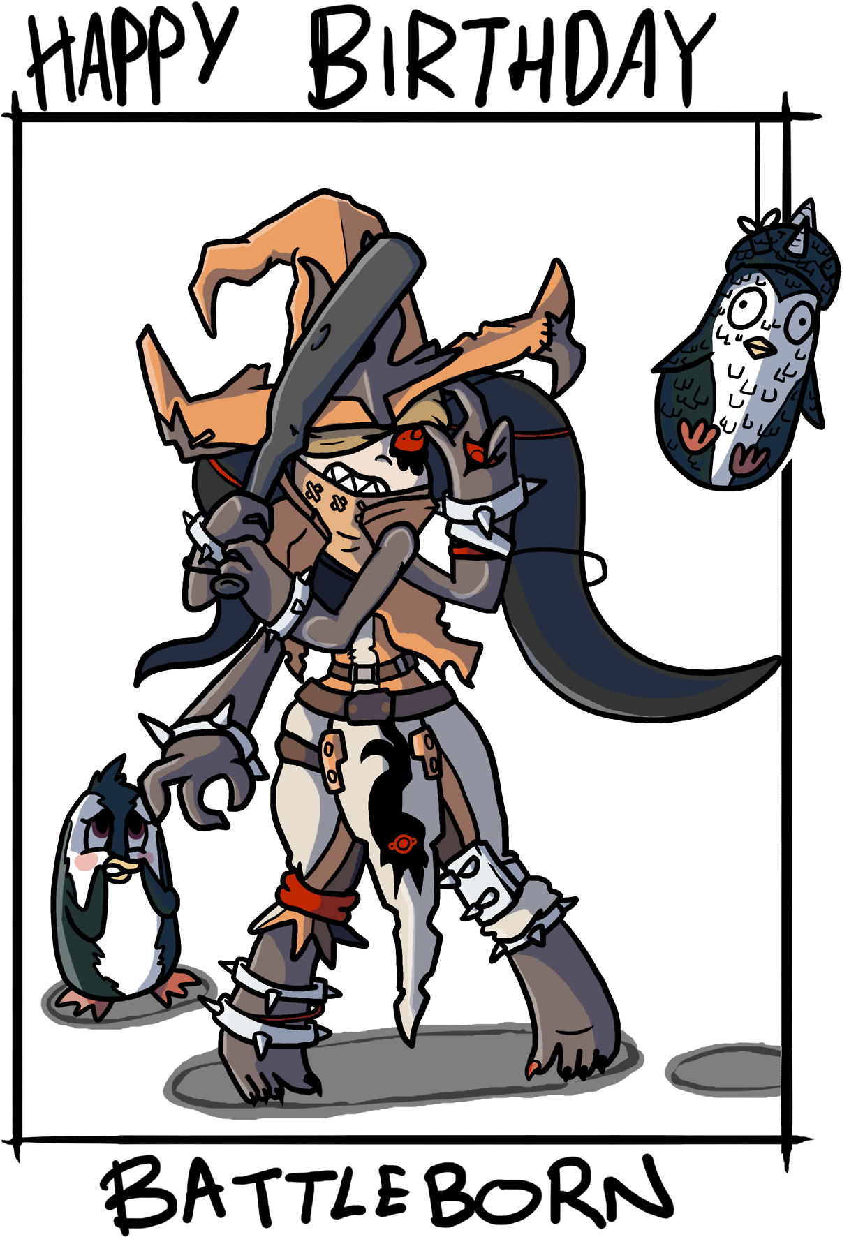 Happy Spawning Day, Battleborn - Cartoon Clipart (1216x1772), Png Download