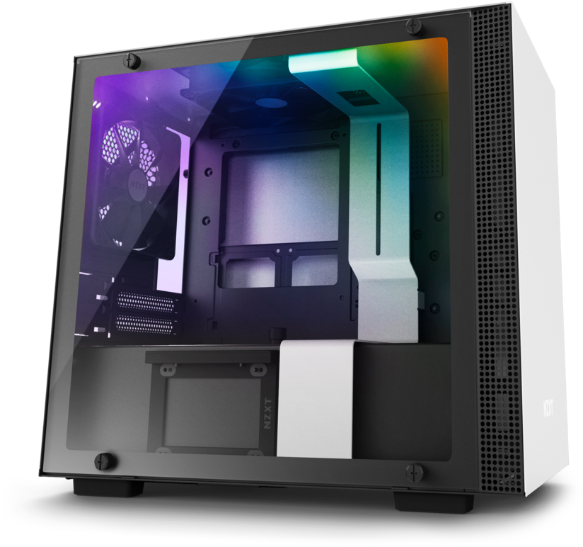H200i - Nzxt H200i Black Black Red White Clipart (900x900), Png Download
