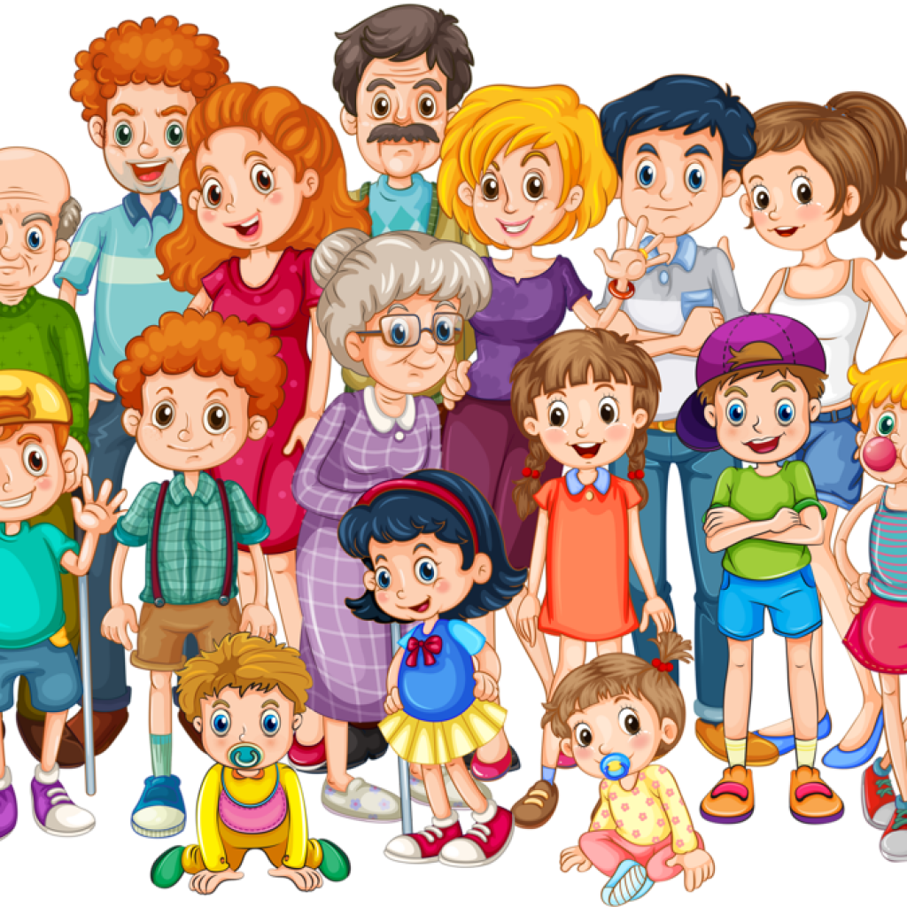 Family Clipart 19qos6ln150403 Otros Pinterest Family - La Familia Extensa Animado - Png Download (1024x1024), Png Download