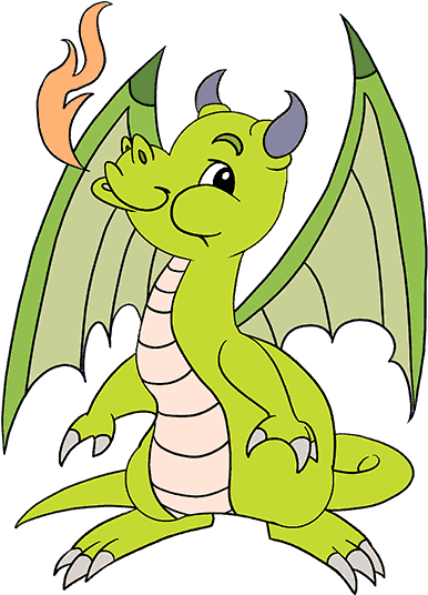 Little Dragon Clipart Clip Art Baby - Dragon Sitting Easy Drawing - Png Download (678x600), Png Download