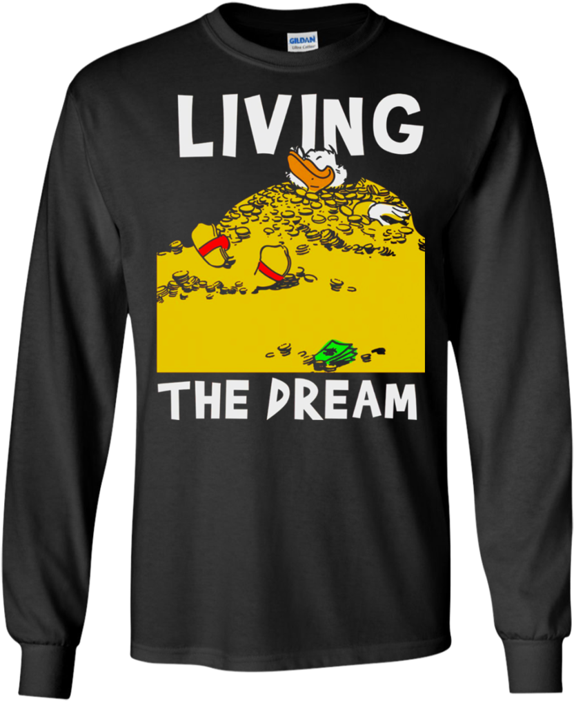Disney Ducktales Scrooge Mcduck Living The Dream , - スクルージ マクダック T シャツ 新品 Clipart (832x1016), Png Download