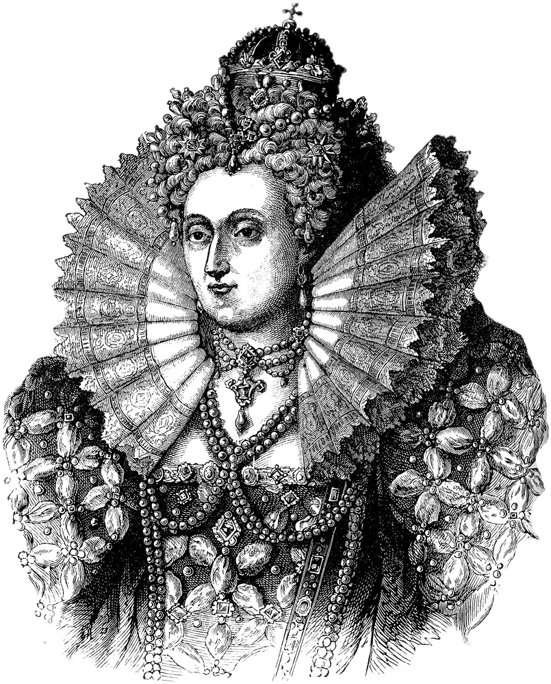 Download - Queen Elizabeth I Black And White Clipart (829x1024), Png Download