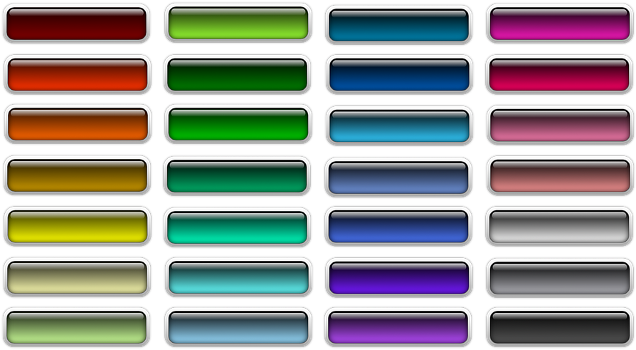 Button Icon Oblong Colorful Edge - Persegi Panjang Warna Warni Clipart (960x540), Png Download