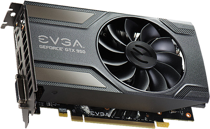 Evga Introduces Its Own Low-power Geforce Gtx 950s - Nvidia Geforce Gtx 950 Clipart (1000x435), Png Download