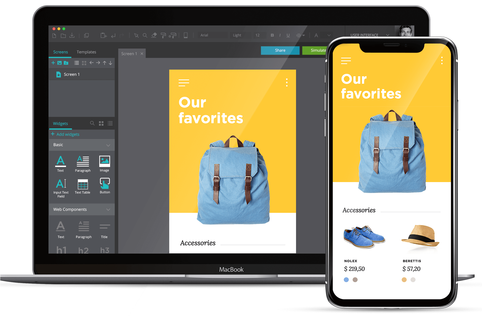 View And Export Prototypes On Desktop And Movile Devices - Mobile Phone Clipart (2140x1320), Png Download