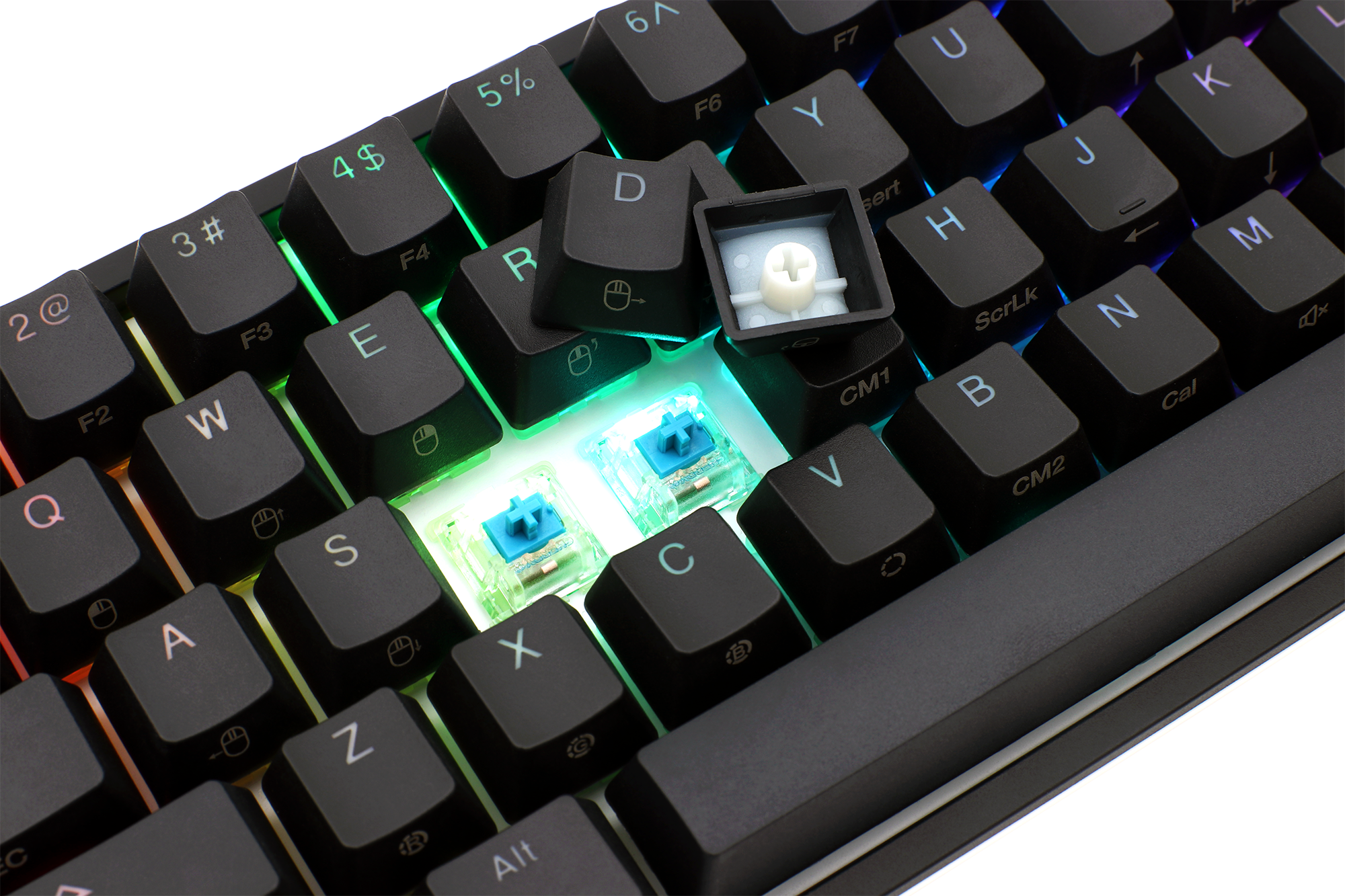 Ducky One 2 Mini Rgb Led 60% Double Shot Pbt Mechanical - Ducky One 2 Mini Clipart (2000x1333), Png Download