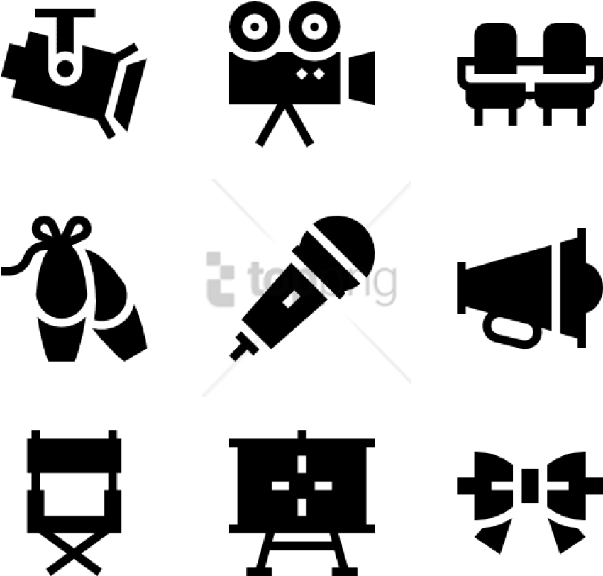 Free Png Cinema 50 Icons Clipart (850x812), Png Download