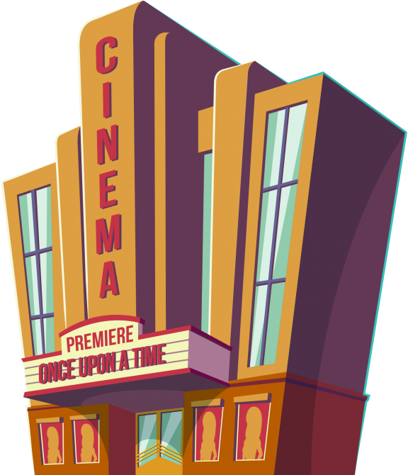 Cinema Building Illustration Png Clipart (715x715), Png Download