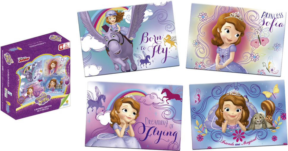 Rompecabezas 4x9 Pzas Princesita Sofia - Cartoon Clipart (1024x557), Png Download