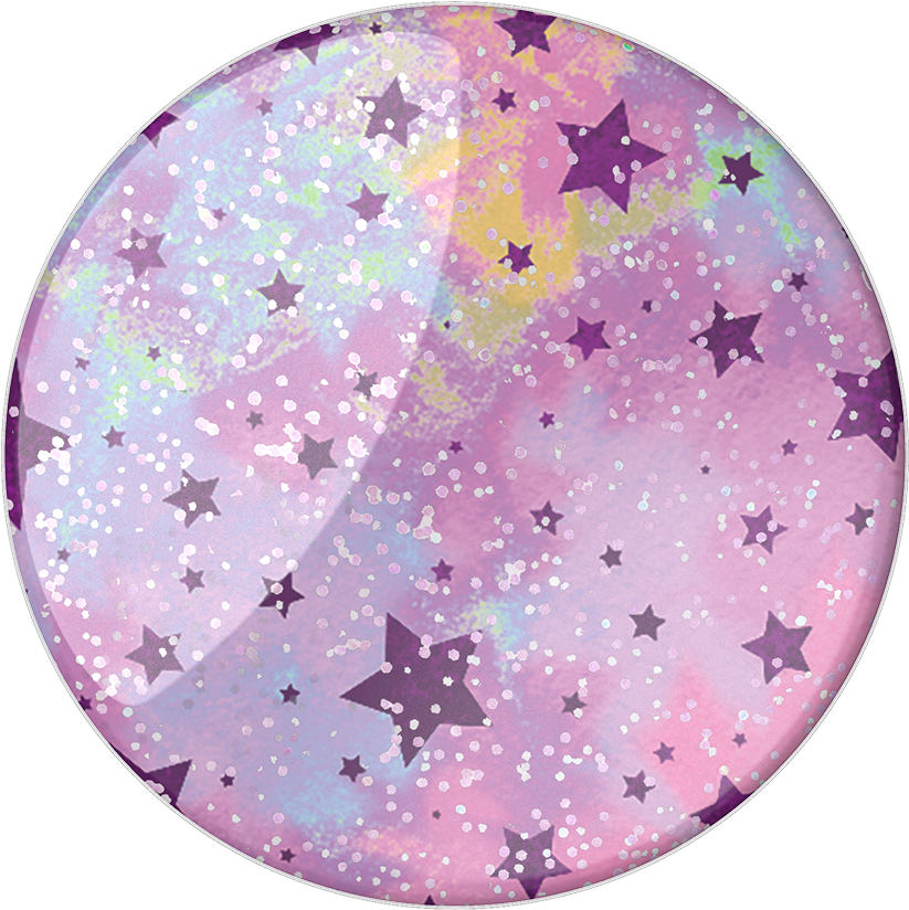 Popsocket Glitter Starry Dreams Lavender Clipart (1000x1000), Png Download