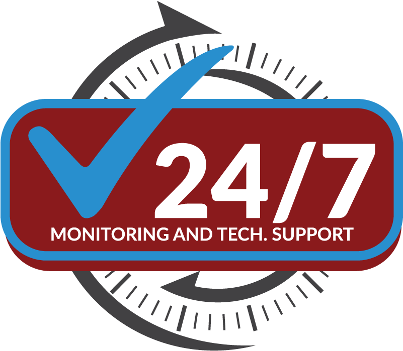 24/7 Monitoring And Tech - 24 7 Networks Support Clipart (800x800), Png Download