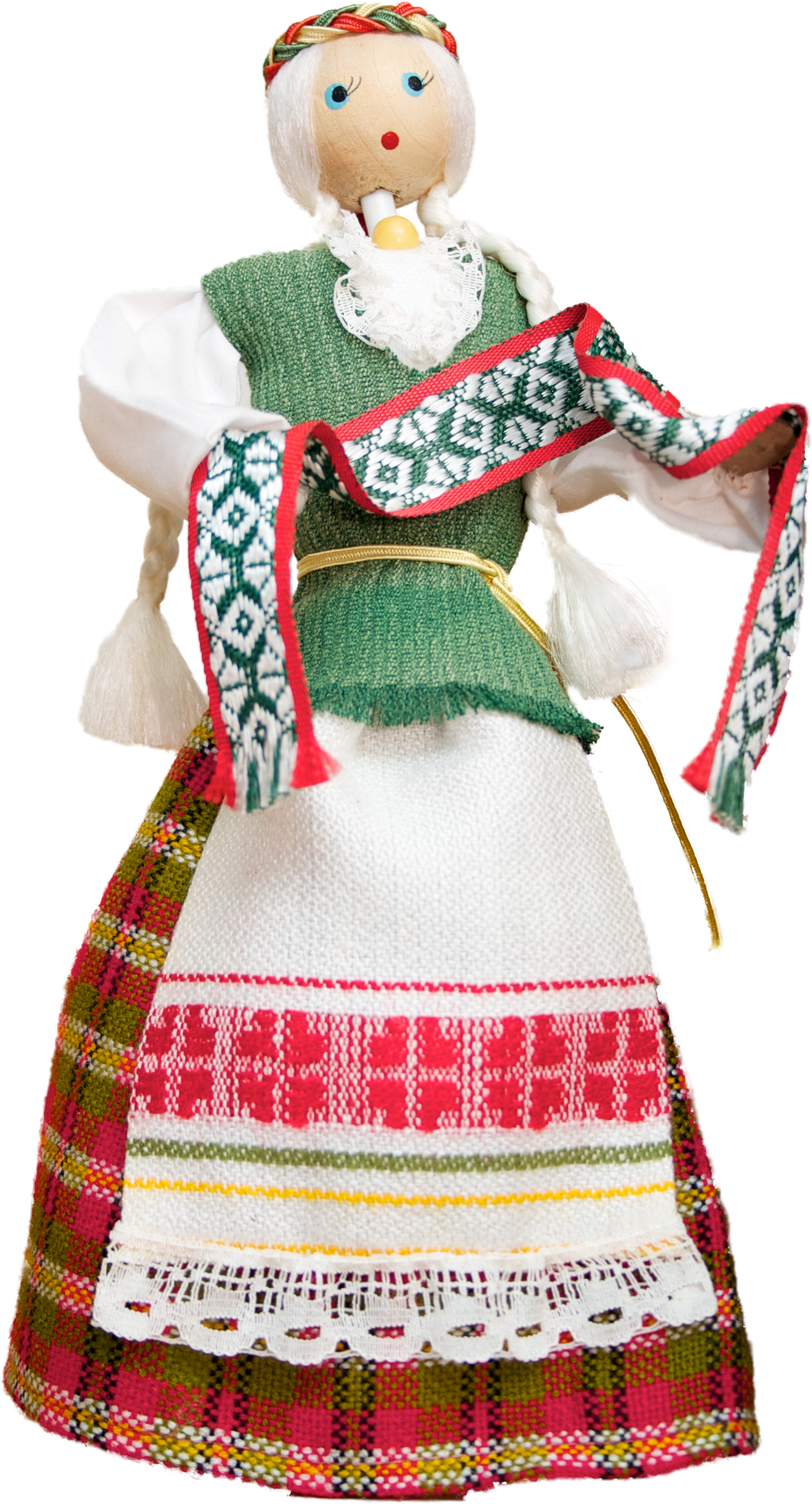 Wooden Doll With Traditional Lithuanian Clothing - Lithuania Doll Clipart (1487x2739), Png Download