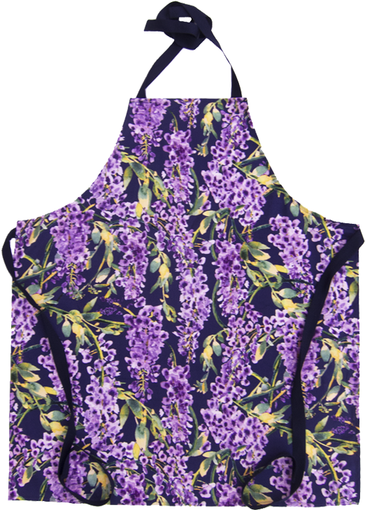 Wisteria Apron In Indigo - Wisteria Clipart (725x967), Png Download