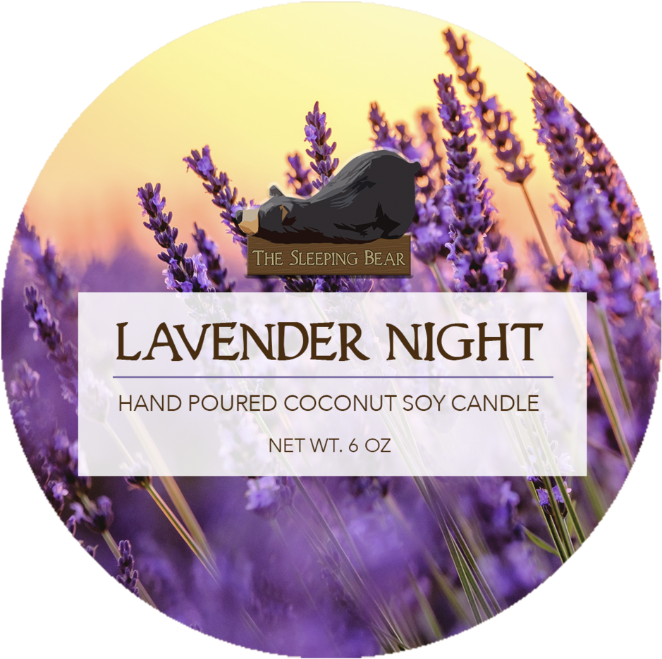 Lavender Night Candle - Label Clipart (939x935), Png Download