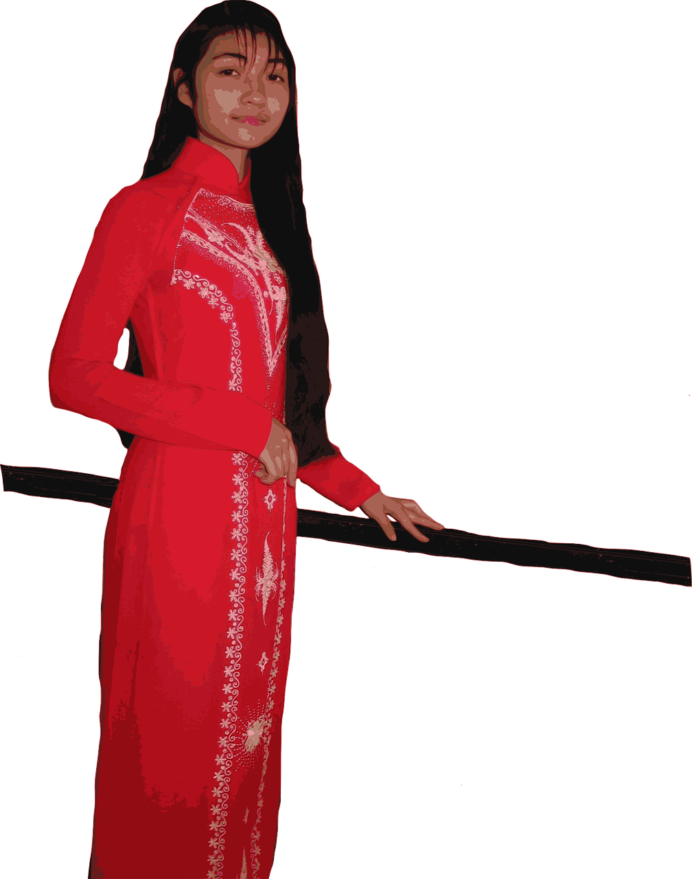 Asia Asian Clothes - Prendas De Vestir De Asia Clipart (1008x1280), Png Download
