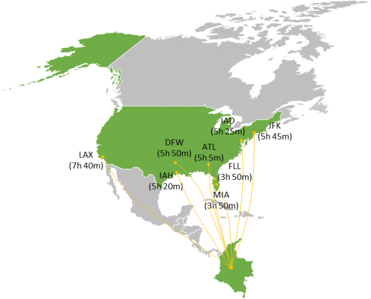 Donde Varios Son Las Más Grandes Y De Mayor Movimiento - United States To Peru Clipart (743x600), Png Download