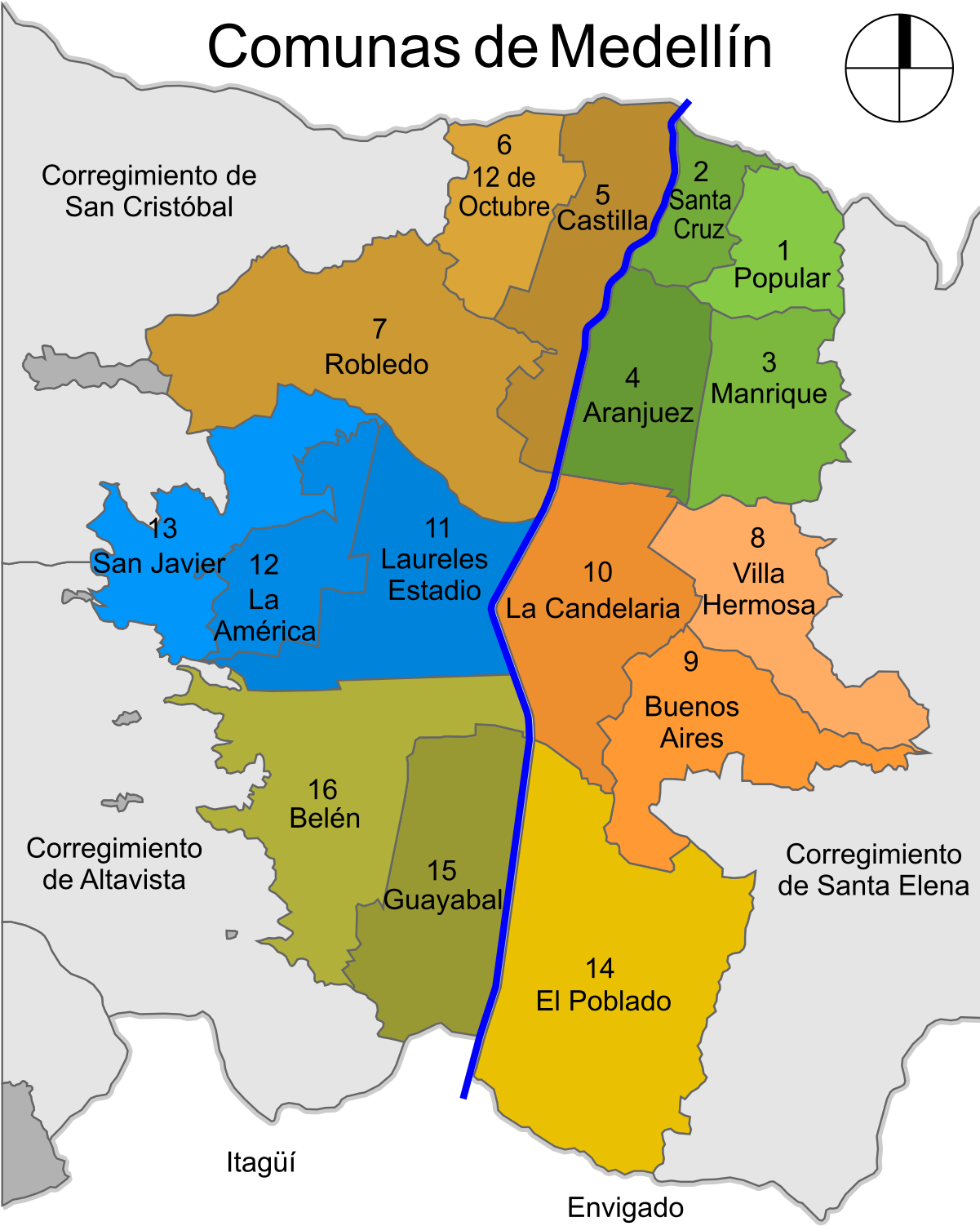 Communes Of Medellín - Mapa De Comunas De Medellin Clipart (1200x1509), Png Download
