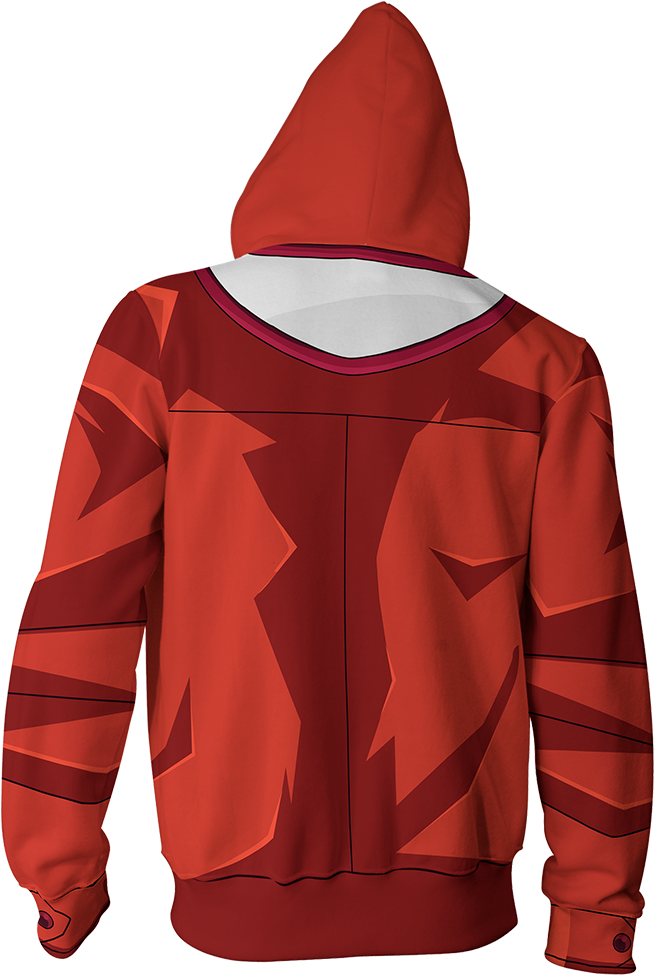 Yu Gi Oh Jaden Yuki Cosplay Zip Up Hoodie Jacket Fullprinted - Hoodie Clipart (654x975), Png Download