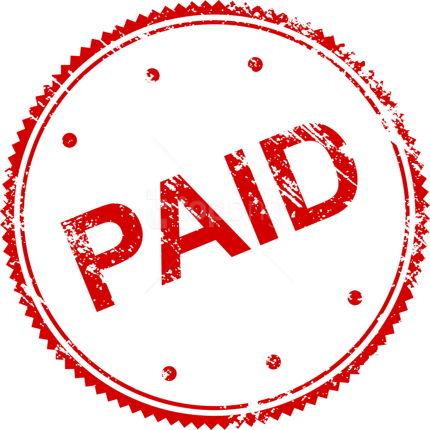 Free Png Paid Stamp Png - Transparent Background Paid Stamp Clipart (850x850), Png Download