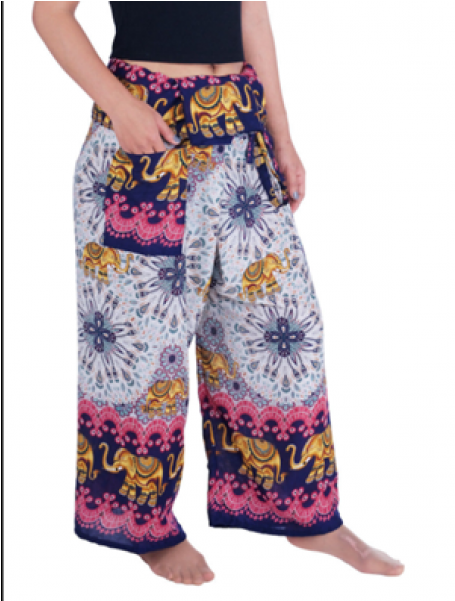 Traditional Thai Fisherman Pants Maternity Trousers - Nightwear Clipart (600x600), Png Download