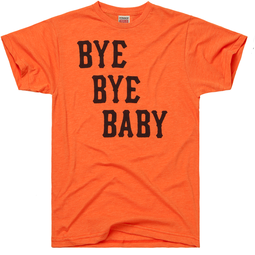 Homage San Francisco Giants Bye Bye Baby Baseball T-shirt - Homage Cleveland T Shirt Clipart (900x900), Png Download