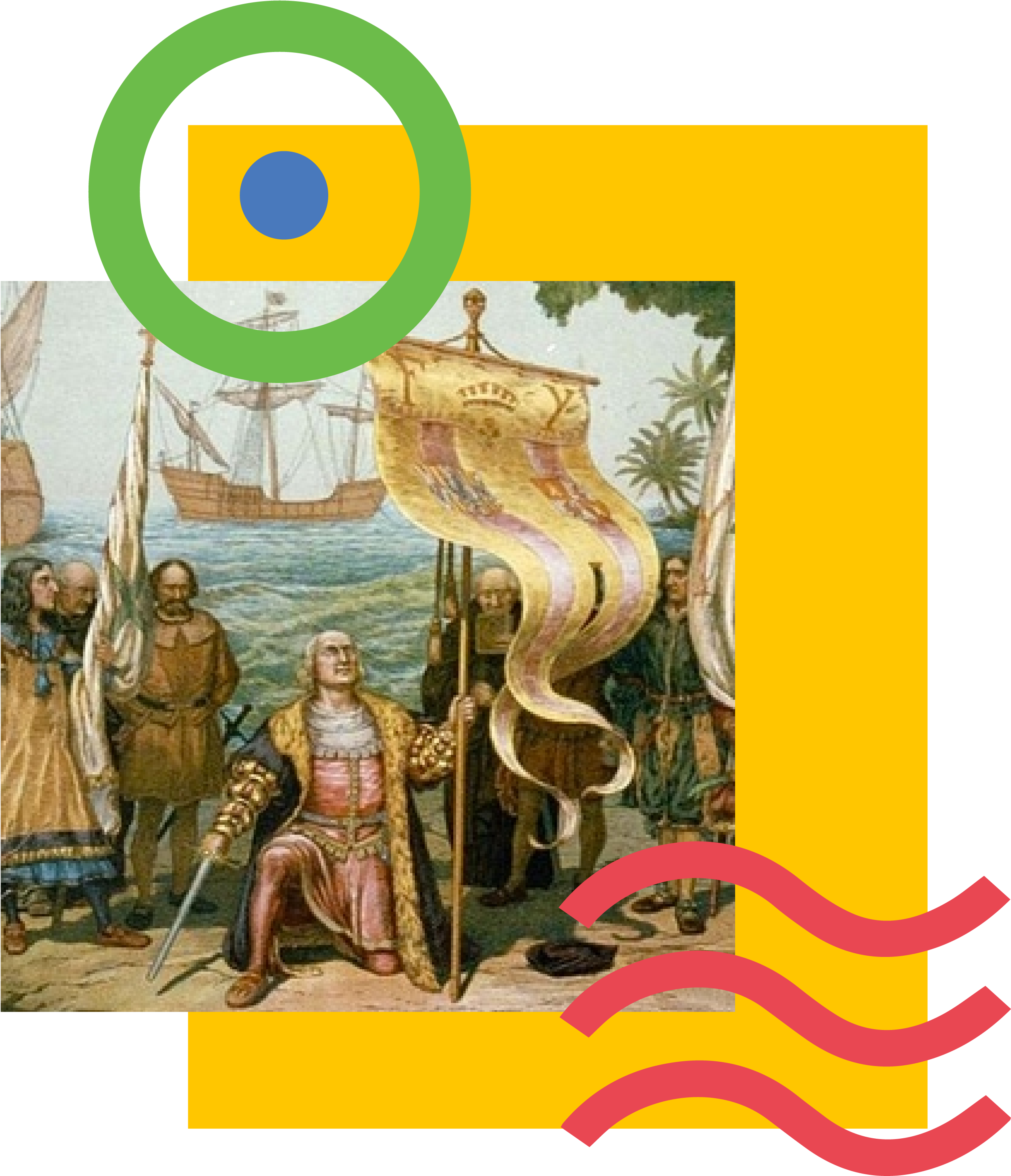 En 1502 Cristóbal Colon Llega Por Primera Vez A Honduras - European Explorer Christopher Columbus Clipart (4172x4391), Png Download
