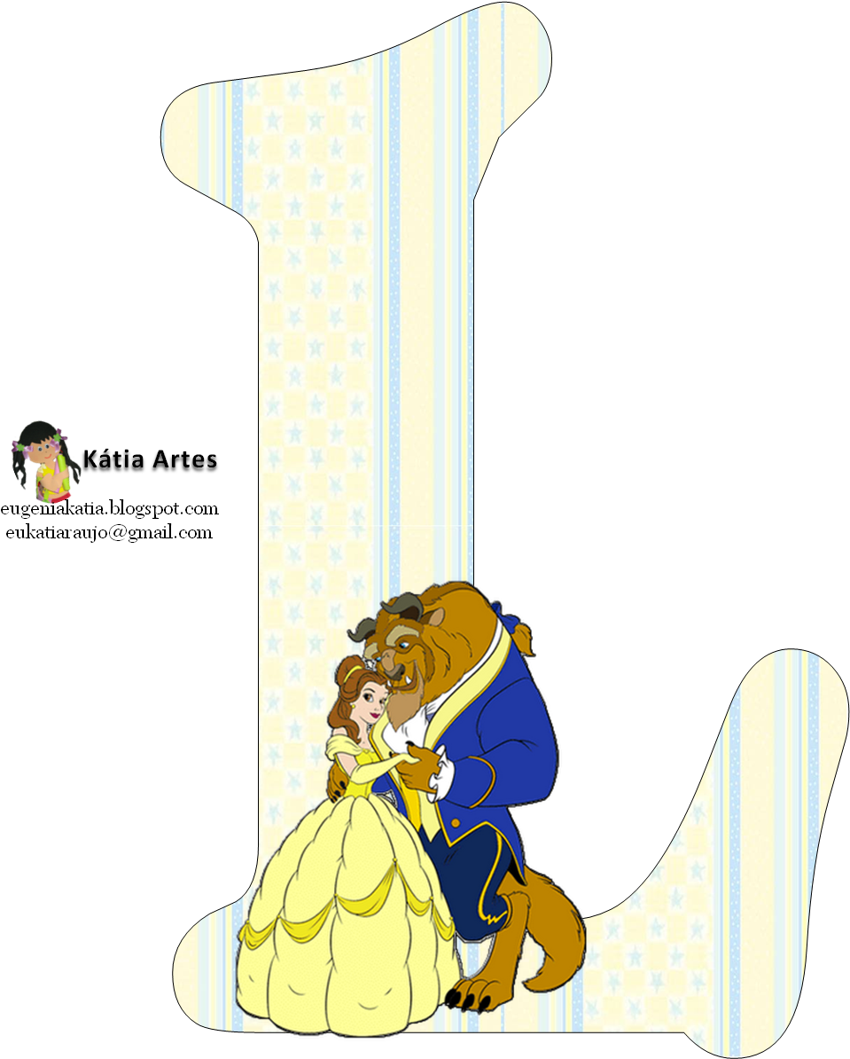 L Alfabeto Disney, Beauty And The Best, Beauty And - Letras De La Bella Y La Bestia Clipart (986x1194), Png Download
