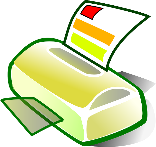 Printer Icon Scanner Paper Theme Apps Fax Public - Printers Cartoon Clipart (640x606), Png Download