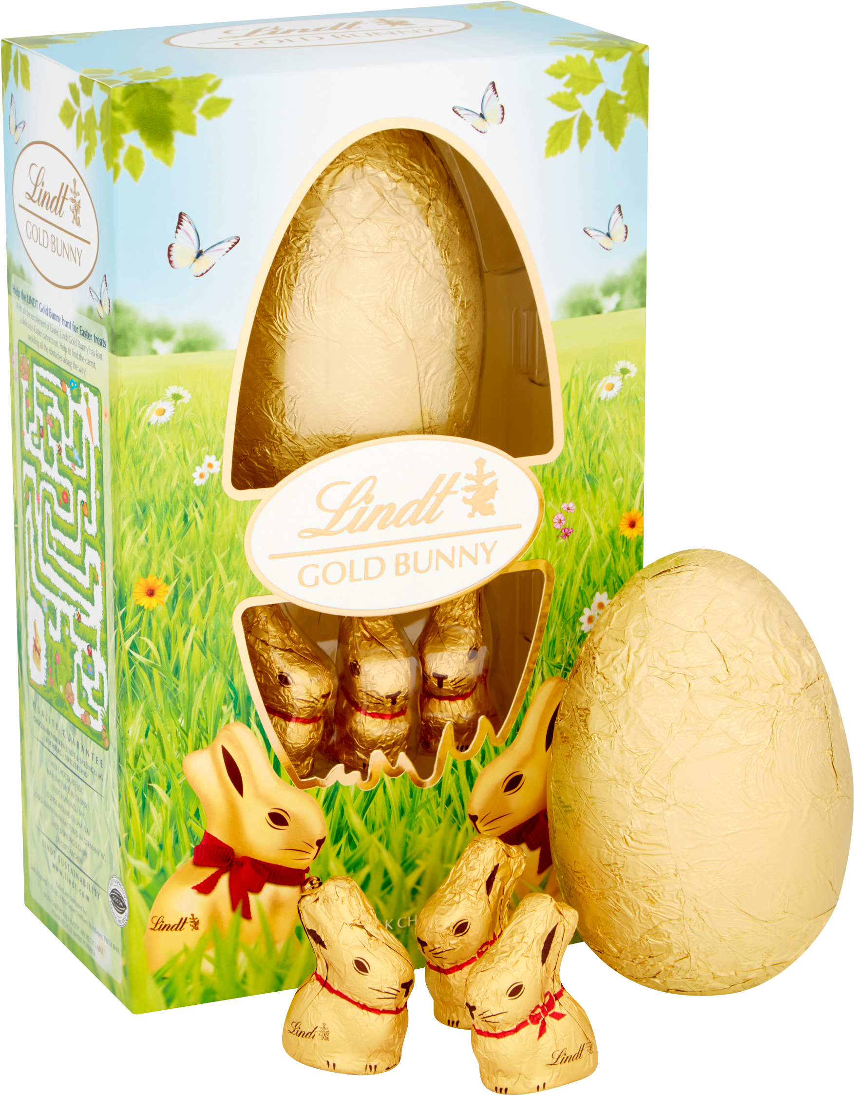 Lindt Gold Bunny Easter Egg 125g - Lindt Gold Bunny Easter Egg Clipart (2365x2365), Png Download