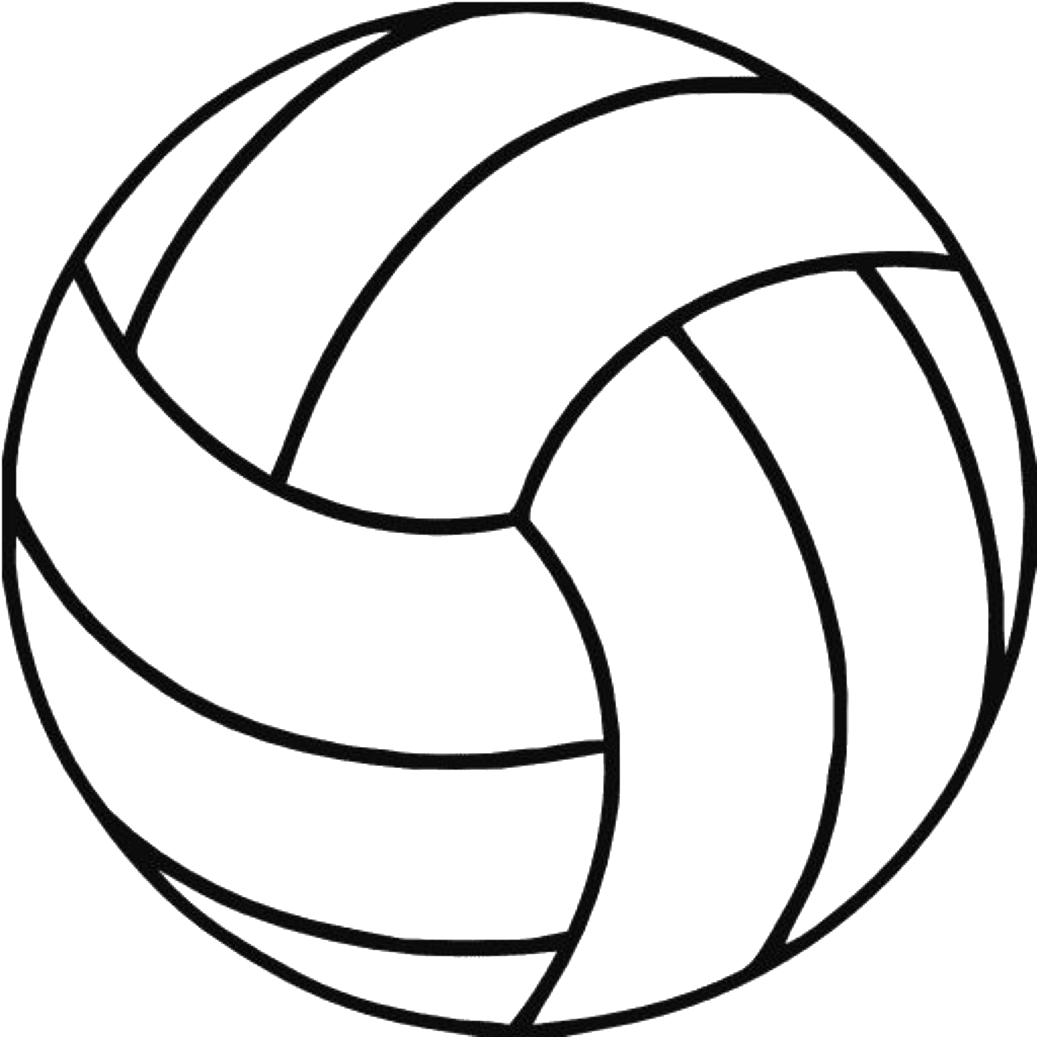 Volleyball Locker Decorations, Volleyball Crafts, Volleyball - Volleyball Clipart Black And White - Png Download (2048x2048), Png Download