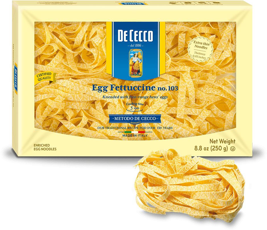Egg Fettuccine No - De Cecco Egg Fettuccine Clipart (1024x1024), Png Download